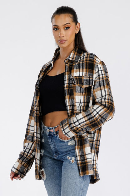 Boyfriend Brushed Flannel Shacket