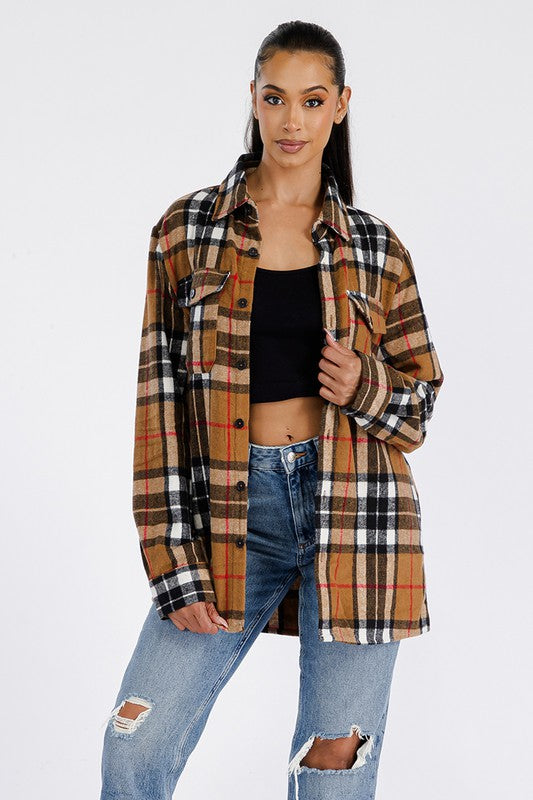 Boyfriend Brushed Flannel Shacket