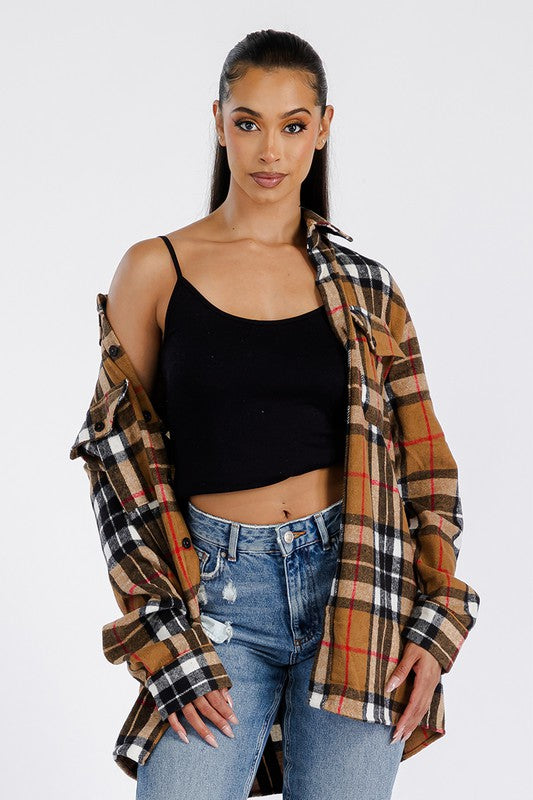 Boyfriend Brushed Flannel Shacket