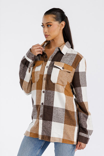 Boyfriend Oversized Soft Flannel Shacket