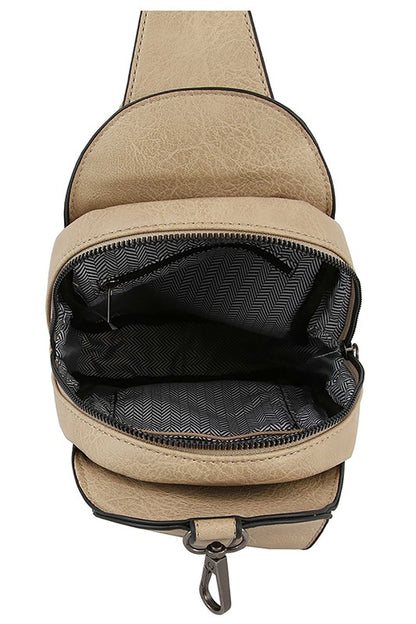 Buckle Pocket Sling Bag Backpack