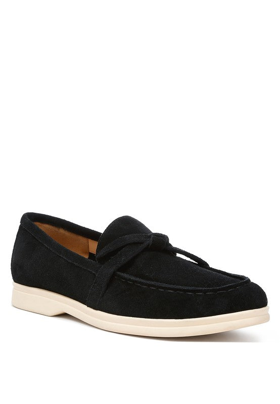 Nautica Suede Knot Detailed Loafers