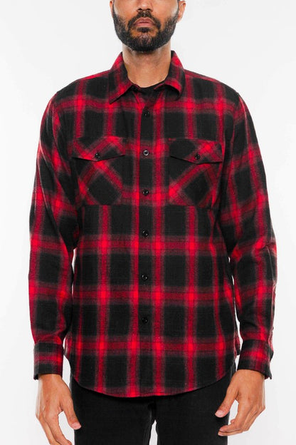 FULL PLAID CHECKERED FLANNEL LONG SLEEVE