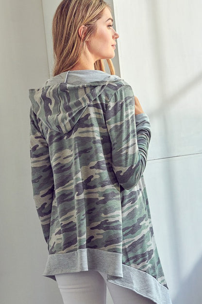 PLUS CAMOUFLAGE CASCADE CARDIGAN