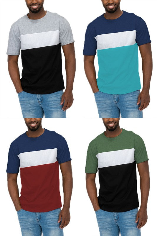 COLOR BLOCK SHORT SLEEVE TSHIRT