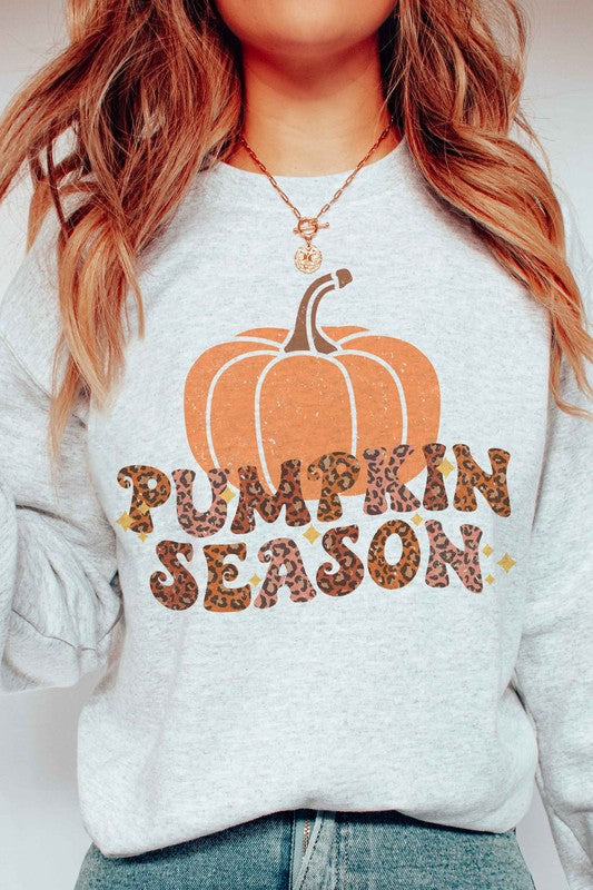 LEOPARD PUMPKIN SEASON Graphic Sweatshirt