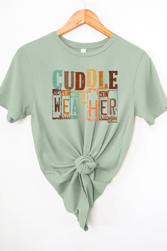 Fall Cuddle Weather Plates Graphic Tee