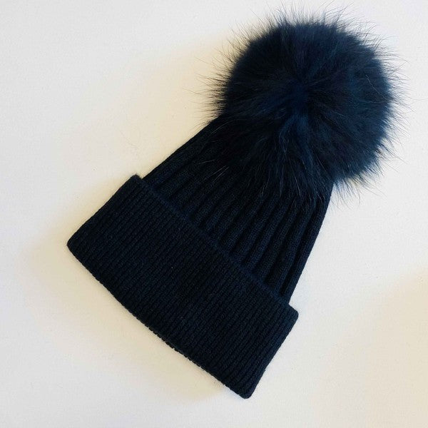 Pure Angora Genuine Fur Luxe Beanie