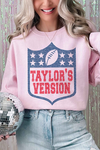 TAYLORS VERSION FOOTBALL GRAPHIC SWEATSHIRT