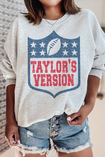 TAYLORS VERSION FOOTBALL GRAPHIC SWEATSHIRT