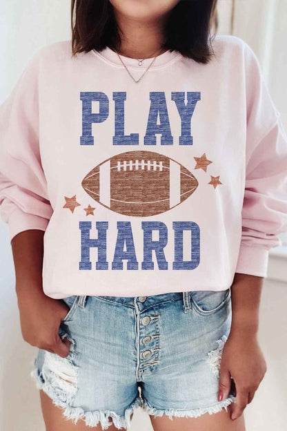 PLAY HARD FOOTBALL GRAPHIC SWEATSHIRT