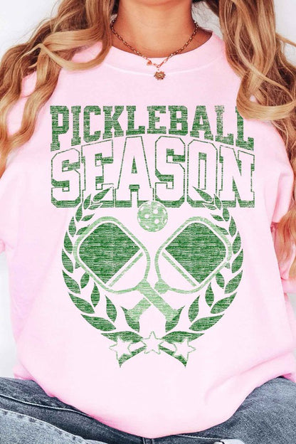 PICKLEBALL SEASON OVERSIZED GRAPHIC SWEATSHIRT