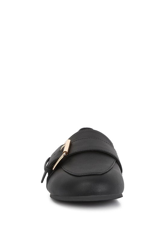 Saskia Pin Buckle Detail Loafers