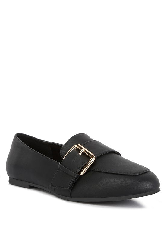 Saskia Pin Buckle Detail Loafers