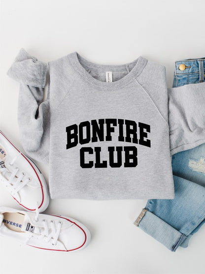 Bonfire Club Premium Bella Crew Graphic Sweatshirt