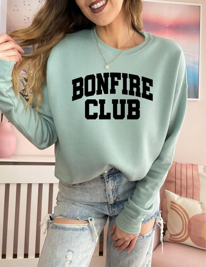 Bonfire Club Premium Bella Crew Graphic Sweatshirt