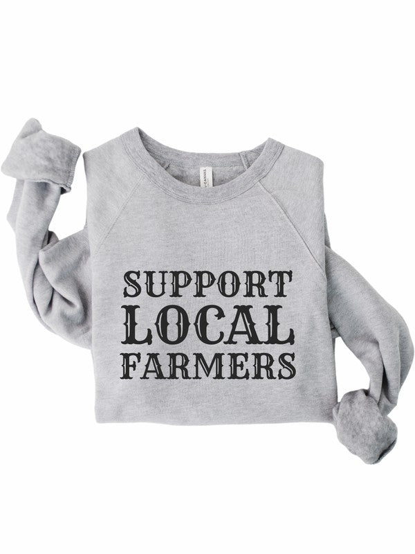 Support Local Farmers Graphic Crewneck Sweatshirt