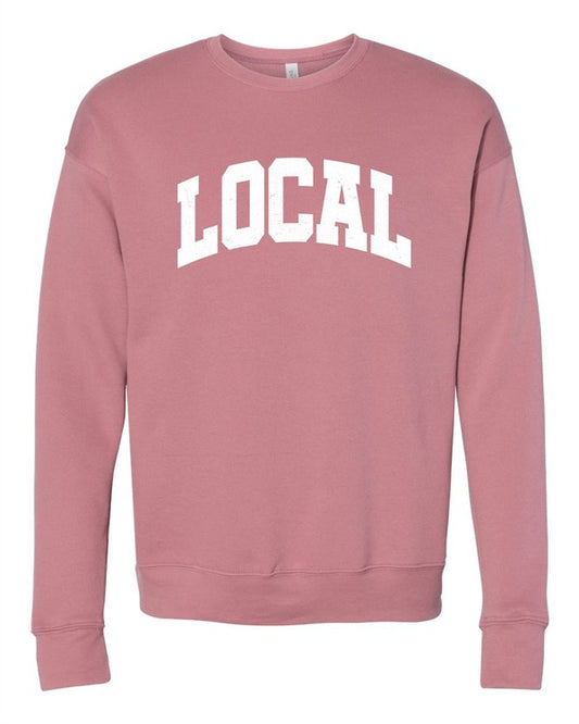 Varsity Font Local Graphic Crewneck Sweatshirt