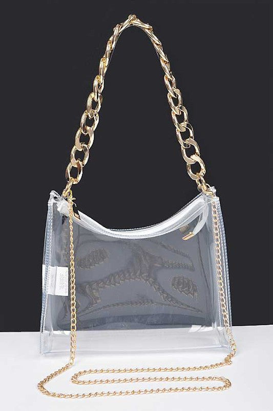 Chunky Chain Clear Transparent Stadium Bag