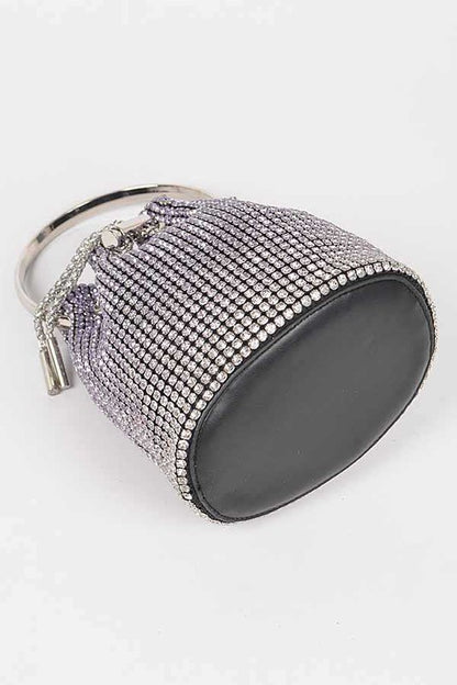 Rhinestone Top Handle Crossbody Swing Clutch Bag