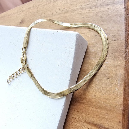 Luxe Gold Herringbone Bracelet