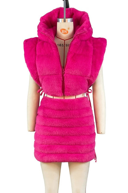 SEXY FAUX FUR TEDDY VESTS