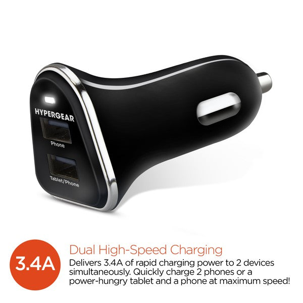 HyperGear Hi-Power Dual USB 3.4A Car Charger