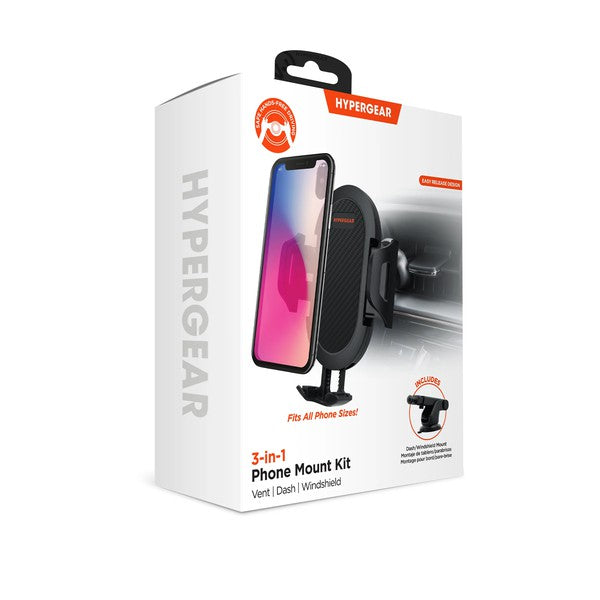 HyperGear 3-in-1 Phone Mount Kit