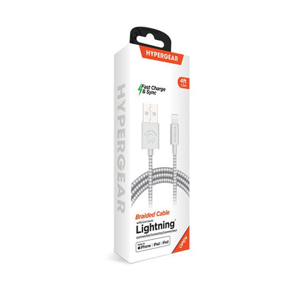 HyperGear USB to Lightning Braided Cable 4ft