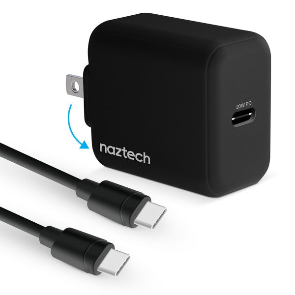 Naztech 20W PD Wall Charger w/ USB 4ft Cable