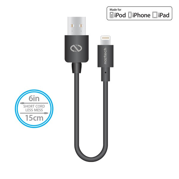 Naztech MFi Lightning Charge/Sync USB Cable 6in