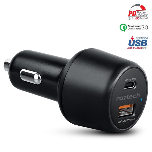 Naztech SpeedMax65 PD65W & QC3 Car Charger