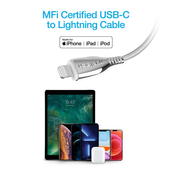 Naztech Titanium USB-C to Lightning Braided Cable