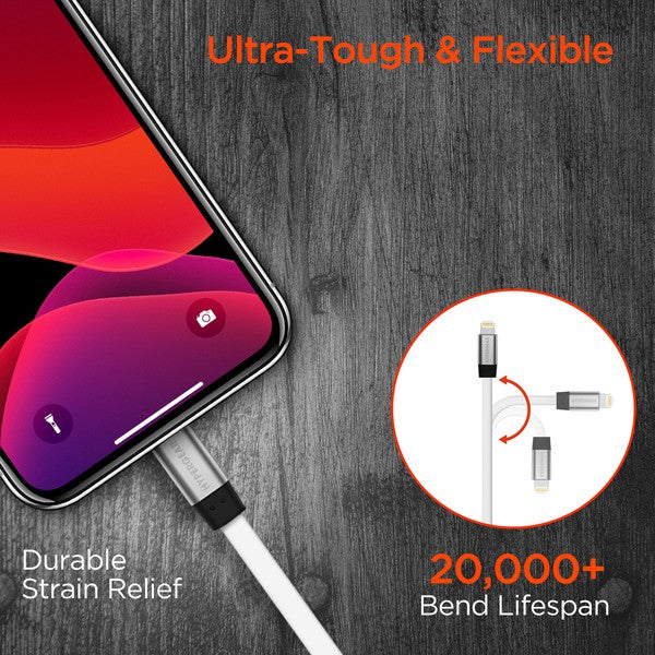 HyperGear Flexi USB-C to Lightning Flat Cable 6ft