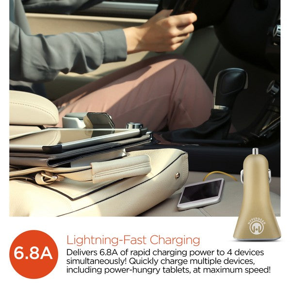 HyperGear Quad USB 6.8A Car Charger