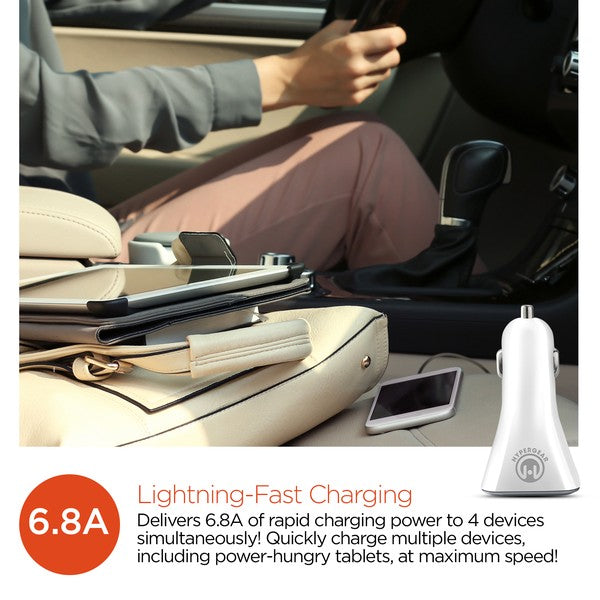 HyperGear Quad USB 6.8A Car Charger