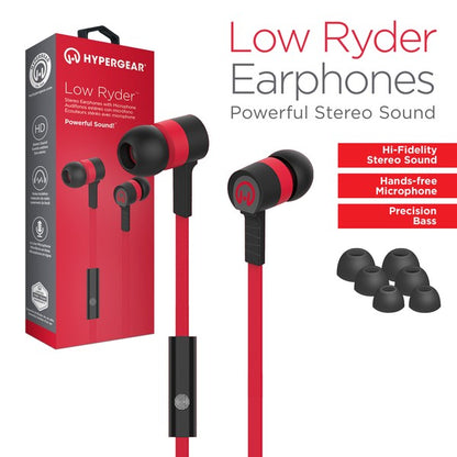 HyperGear Low Ryder Earphones w/Mic 3.5mm