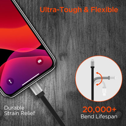 HyperGear Flexi USB to Lightning Flat Cable 6ft