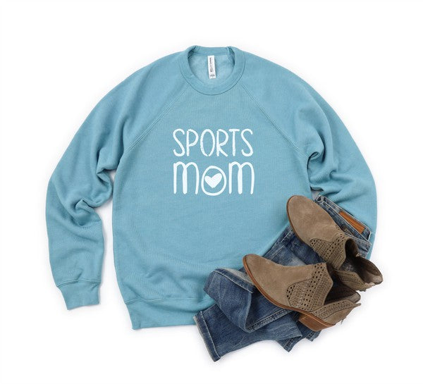 Sports Mom Heart Premium Bella Canvas Sweatshirt