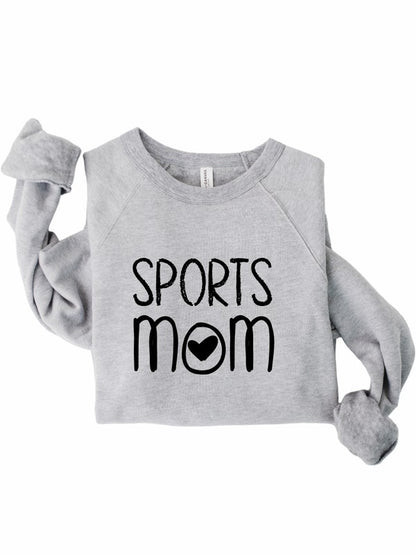 Sports Mom Heart Premium Bella Canvas Sweatshirt