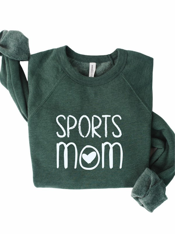 Sports Mom Heart Premium Bella Canvas Sweatshirt