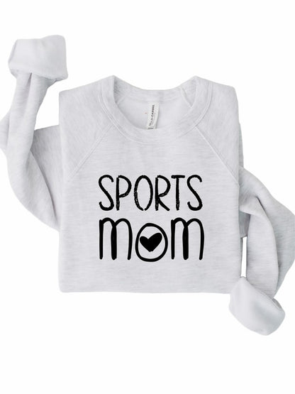 Sports Mom Heart Premium Bella Canvas Sweatshirt