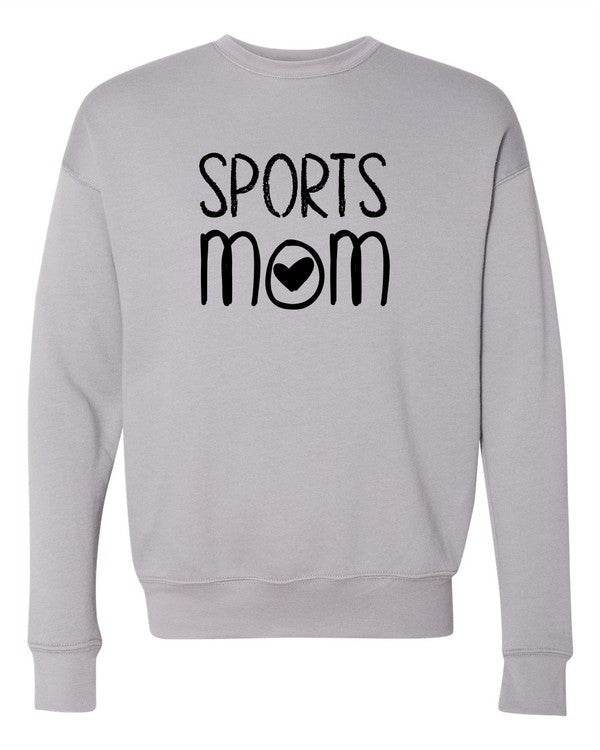 Sports Mom Heart Premium Bella Canvas Sweatshirt