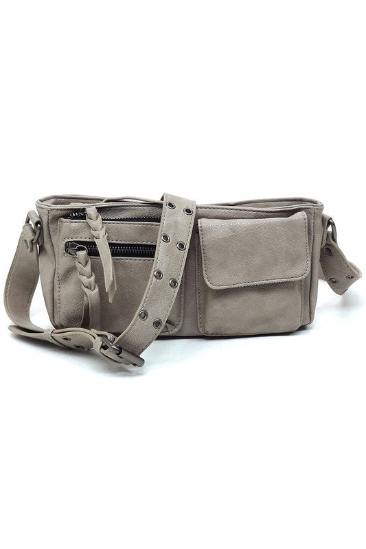 Fashion Buckle Strap Crossbody Bag