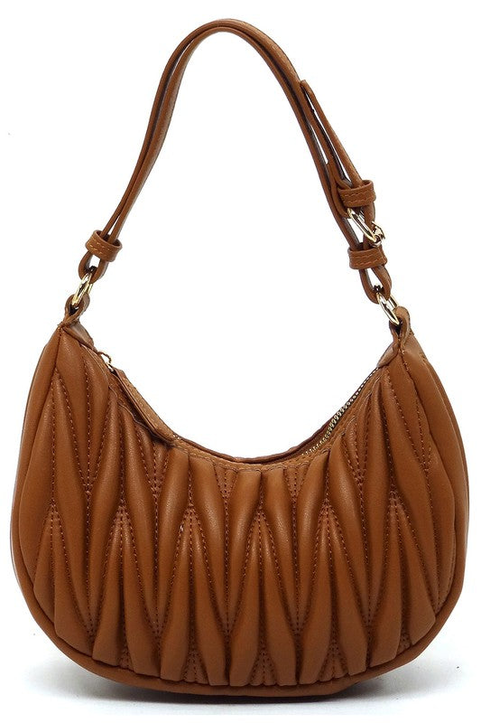 Chevron Quilted Shoulder Bag Hobo