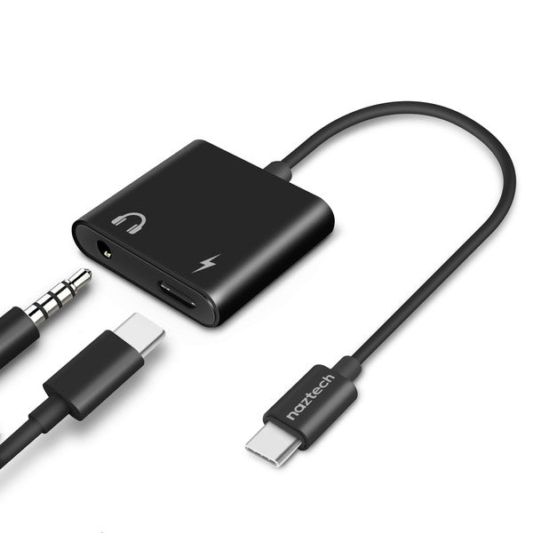 Naztech USB-C & 3.5mm Audio & Charge Adapter