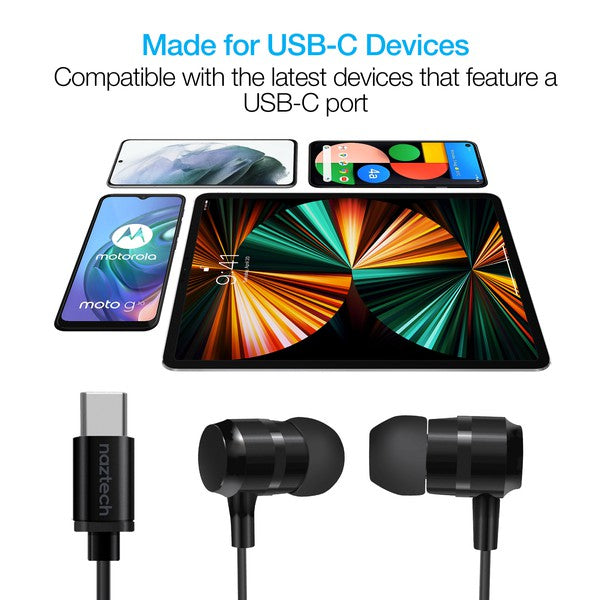 Naztech USB-C Metal Earphones