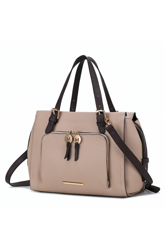 MKF Elise Color-block Satchel Bag by Mia k