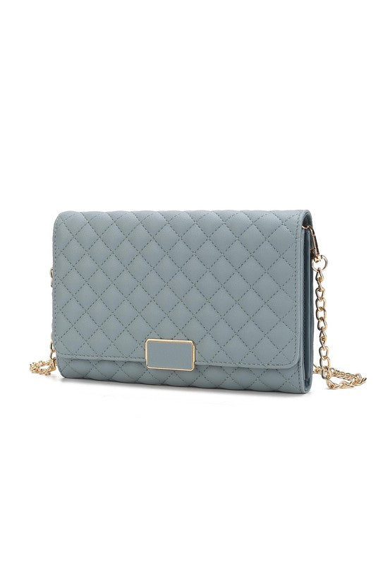 MKF Gretchen Quilted Envelope Clutch Crossbody Mia