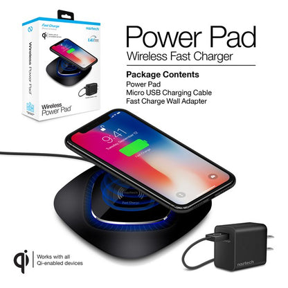 Naztech Power Pad Qi Wireless Fast Charger